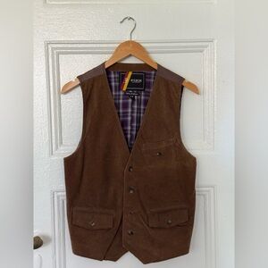 Fink Clothing Men's Brown Corduroy Vest, small